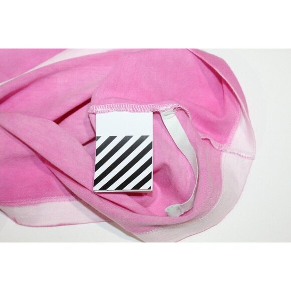 Off White Wavy X Pink Ombre T Shirt Authentic WORN 2X Original Tag Italy Women M - Picture 6 of 11